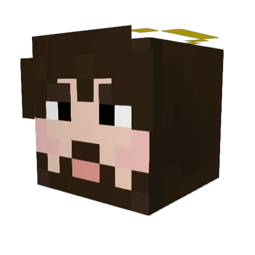 LilBallis Minecraft avatar head, 3D render