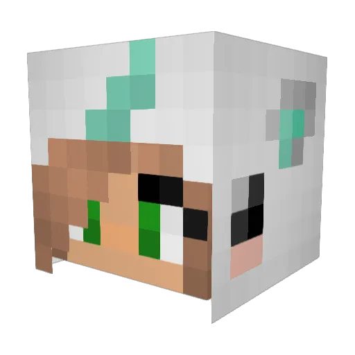 LilBates Minecraft avatar head, 3D render