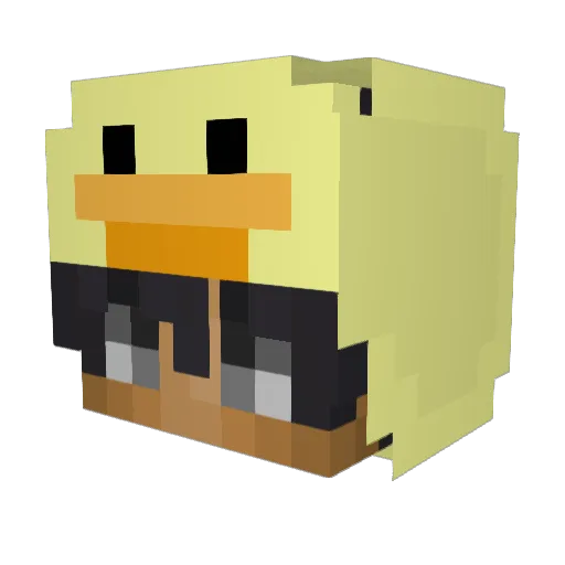 LilBlackCrafty Minecraft avatar head, 3D render