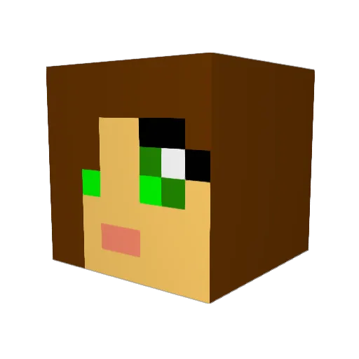 LilBoobooBear Minecraft avatar head, 3D render