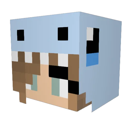 LilBreadstic Minecraft avatar head, 3D render