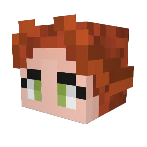 LilBrittKnee Minecraft avatar head, 3D render