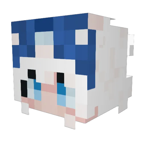 LilBunsai Minecraft avatar head, 3D render