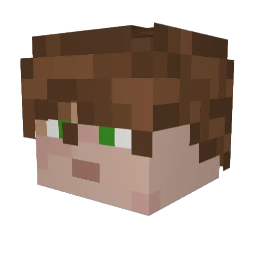LilCans Minecraft avatar head, 3D render