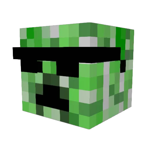 LilCba_1 Minecraft avatar head, 3D render