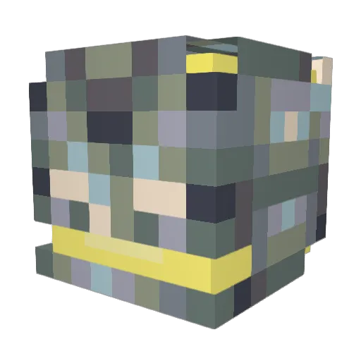 LilCuber Minecraft avatar head, 3D render