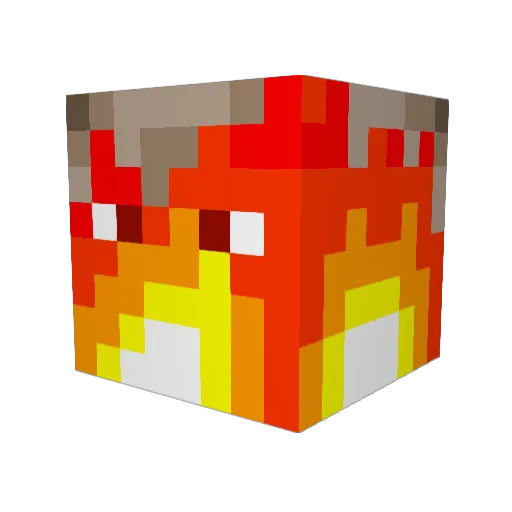 LilDuv1 Minecraft avatar head, 3D render