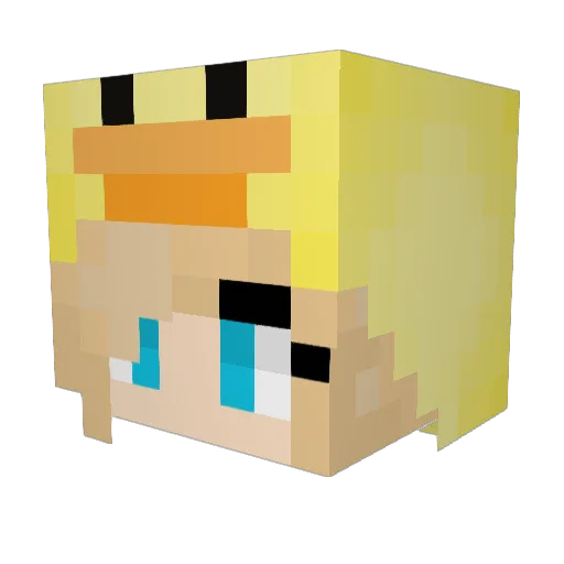 LilEllee Minecraft avatar head, 3D render