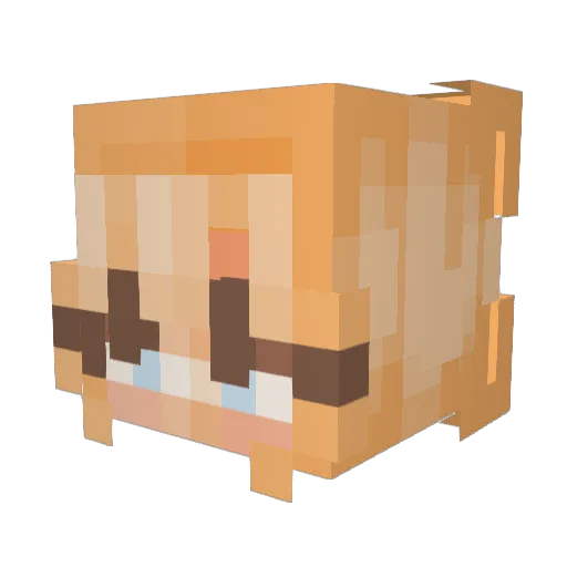LilFoxLilly Minecraft avatar head, 3D render
