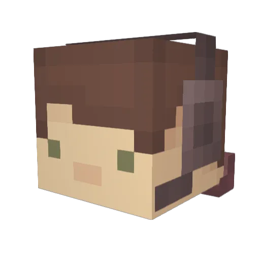 LilGent Minecraft avatar head, 3D render