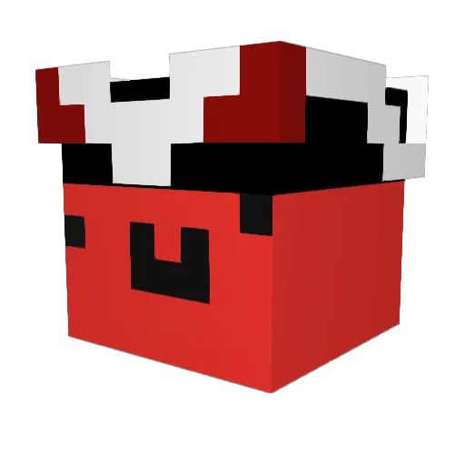 LilKatty Minecraft avatar head, 3D render