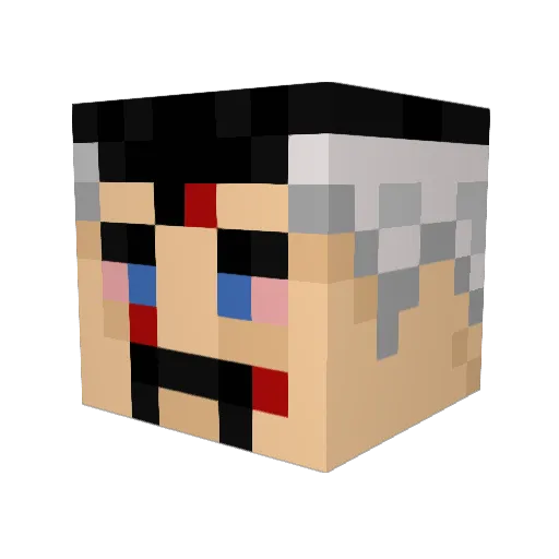 LilLemak Minecraft avatar head, 3D render