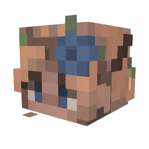 LilLezBeann Minecraft avatar head, 3D render