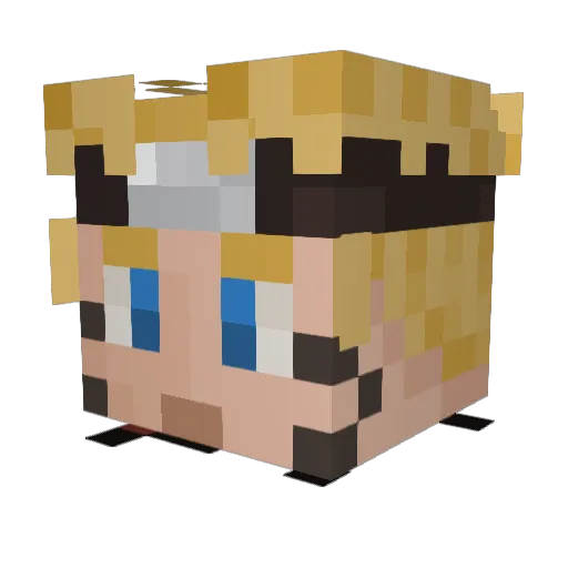 LilLucki Minecraft avatar head, 3D render