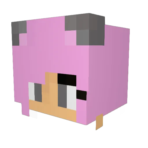 LilLyssa Minecraft avatar head, 3D render