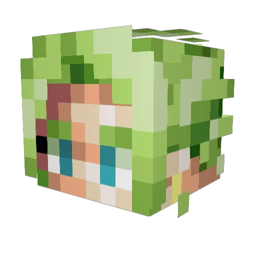 LilMasX Minecraft avatar head, 3D render