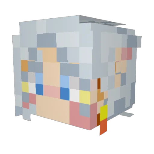 LilMaya Minecraft avatar head, 3D render