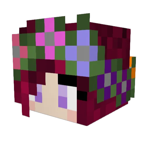 LilMewKat Minecraft avatar head, 3D render