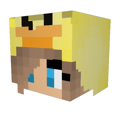 LilMissDewDrop Minecraft avatar head, 3D render