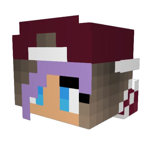 LilMissP Minecraft avatar head, 3D render