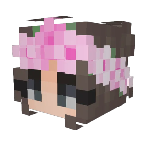 LilMissQTE Minecraft avatar head, 3D render