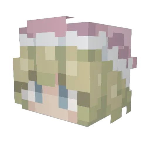 LilMissRiptide Minecraft avatar head, 3D render