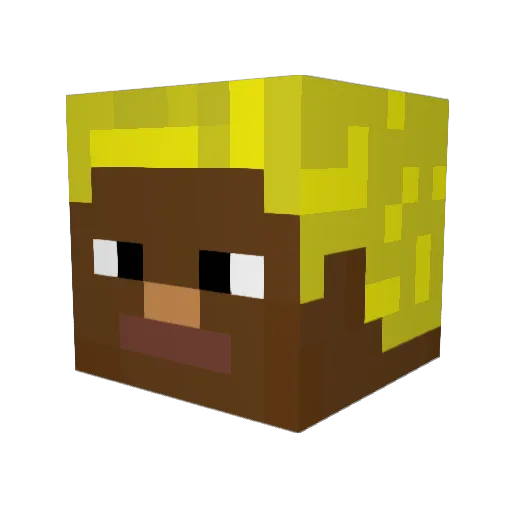 LilMokki Minecraft avatar head, 3D render