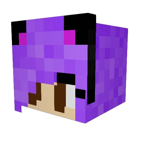 LilMuffin77_ Minecraft avatar head, 3D render