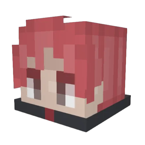 LilNachix Minecraft avatar head, 3D render