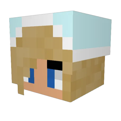 LilNinjaNanny Minecraft avatar head, 3D render