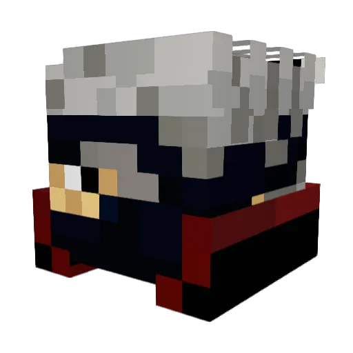 LilOmniVert Minecraft avatar head, 3D render