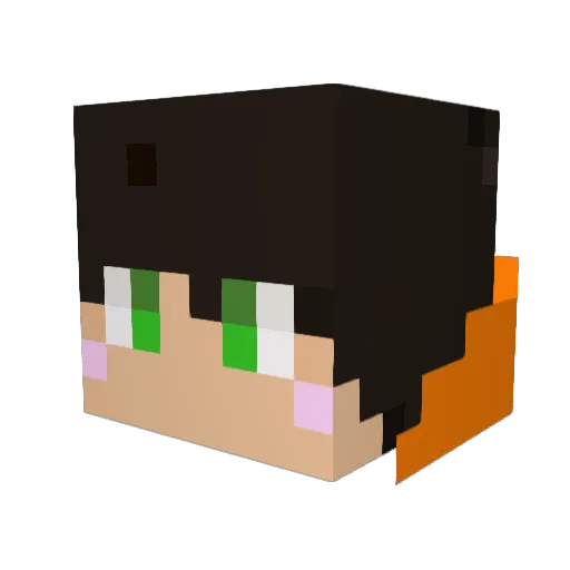 LilOrange_ Minecraft avatar head, 3D render