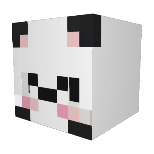 LilPandala Minecraft avatar head, 3D render