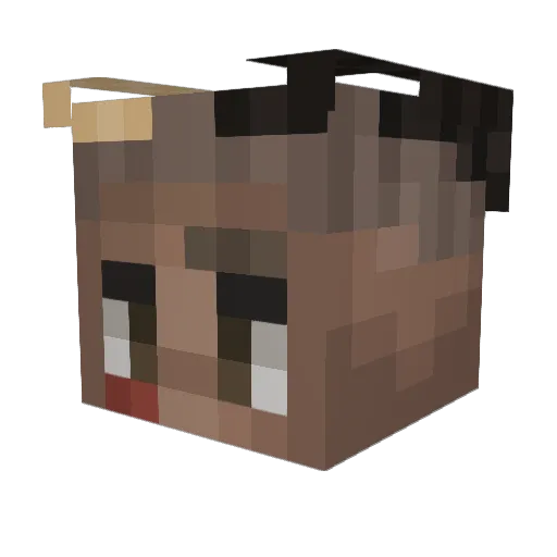 LilPark Minecraft avatar head, 3D render