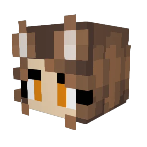 LilRedPlays Minecraft avatar head, 3D render