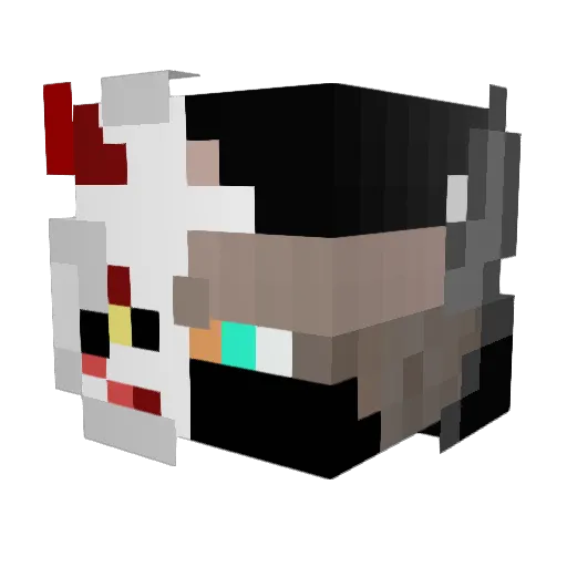 LilReddy Minecraft avatar head, 3D render