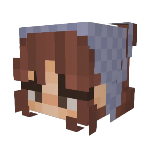 LilRoseBloom Minecraft avatar head, 3D render