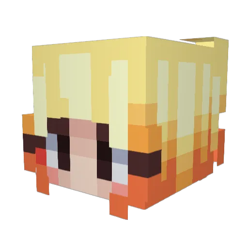 LilSalmonK Minecraft avatar head, 3D render