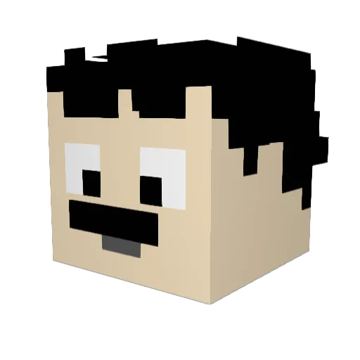 LilSant Minecraft avatar head, 3D render