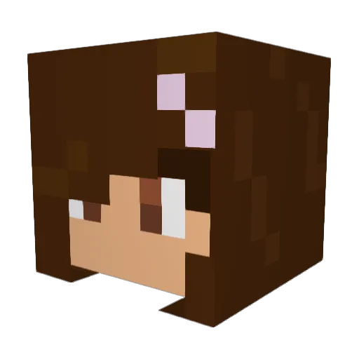 LilSasha Minecraft avatar head, 3D render