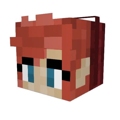 LilShaddy Minecraft avatar head, 3D render
