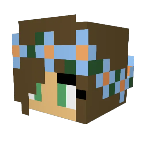 LilShiro221 Minecraft avatar head, 3D render