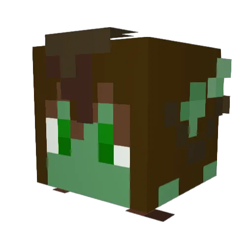 LilSil Minecraft avatar head, 3D render