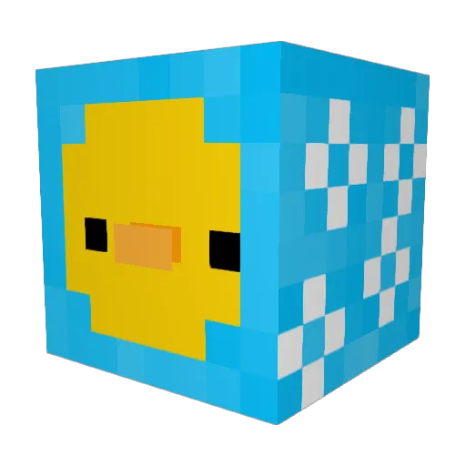 LilSlush Minecraft avatar head, 3D render