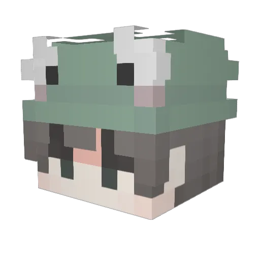 LilTalte Minecraft avatar head, 3D render