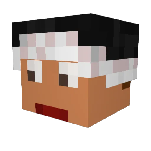 LilTrayder Minecraft avatar head, 3D render