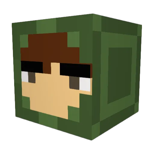 LilTuffMudder Minecraft avatar head, 3D render