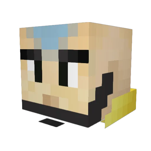 LilUziDerp Minecraft avatar head, 3D render