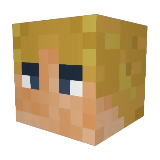 LilVild Minecraft avatar head, 3D render