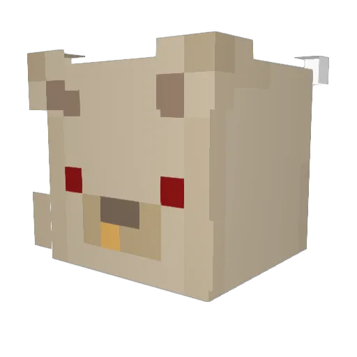 LilVirtu Minecraft avatar head, 3D render